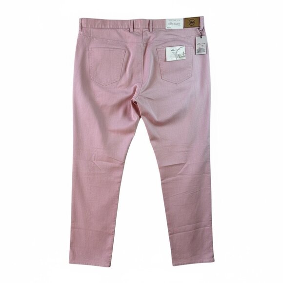 NWT Peter Millar Crown Comfort Twill Chino Pants – Pink Size 42 x 33 Casual Golf - Picture 2 of 6
